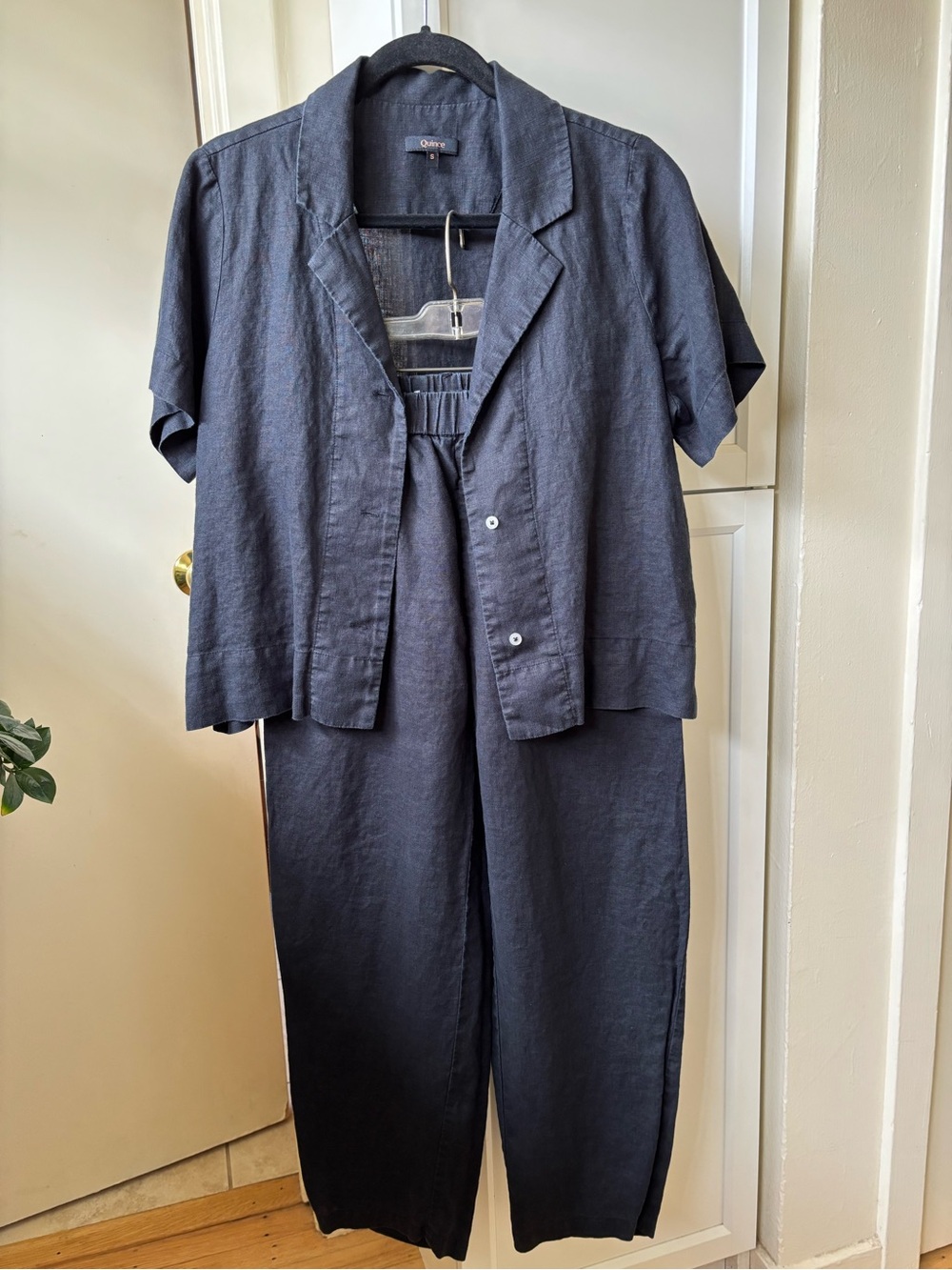 Quince women’s linen shirt and linen pants set